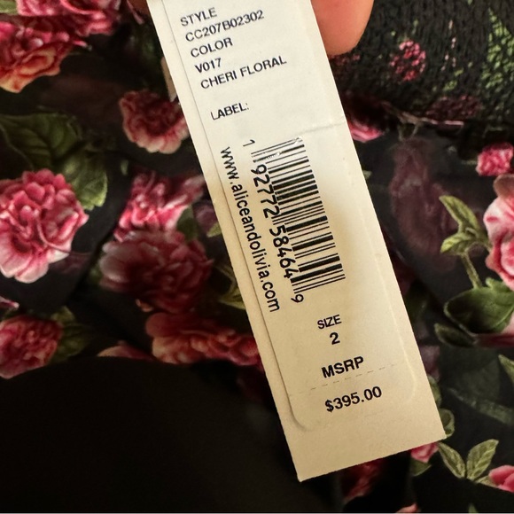 Alice + Olivia Zarya Silk Rose Floral Layered Smocked Mini Skirt - Picture 4 of 4